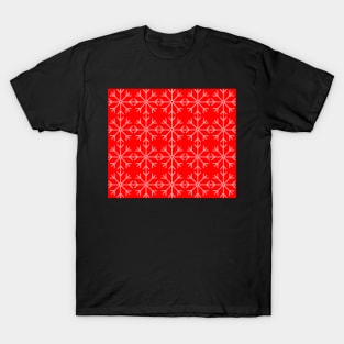 Abstract pattern - red and white. T-Shirt